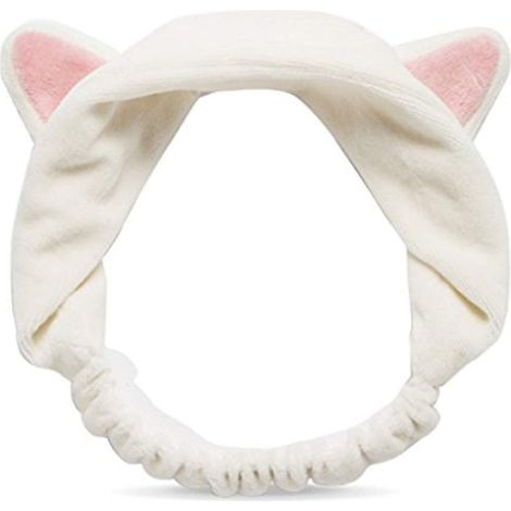 Bandana Visage - Bandeau En Éponge Terry Pour Nettoyage Visage Et Soins - Forme Chat - Pour Femme Et Fille - Lot De 1 (1/5)
