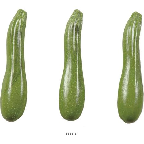 Courgette verte artificielle X 3 en Plastique soufflé L 180x40 mm (1/3)