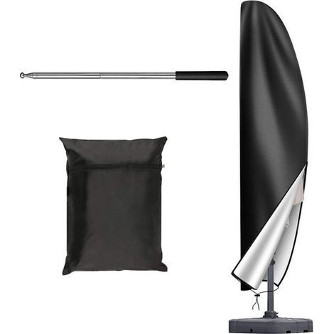 Housse Parasol Deporte,Housse de Parasol Déporté avec Tige,Housses pour Parasols de Jardin,Parasol,265x40cm/70cm/50cm (1/5)