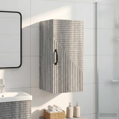vidaXL Armario de pared para baño HAARLEM Sonoma gris 30 x 31 x 59 cm (1/5)
