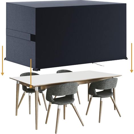 Housse Salon de Jardin, Protecteurs Anti-UV Imperméables De Patio De Tissu De 420D Oxford avec Dix Tailles. (180 × 120 × 74 cm) (1/5)