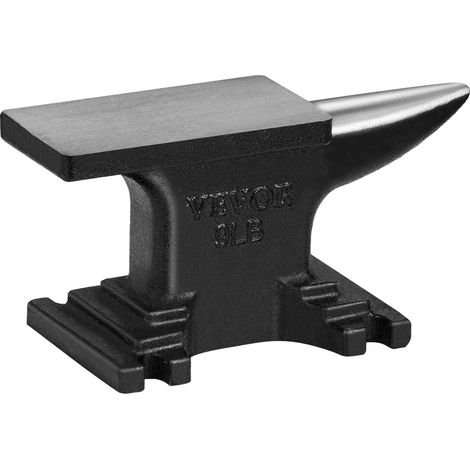 VEVOR Yunque de Herrero de alta resistencia 4 kg Yunque de Acero Fundido de Un Solo Cuerno Mesa de Trabajo 132x68 mm Dureza 50HRC Compacto Metalurgia Artesanía Fabricación Taller de Metales Joyería