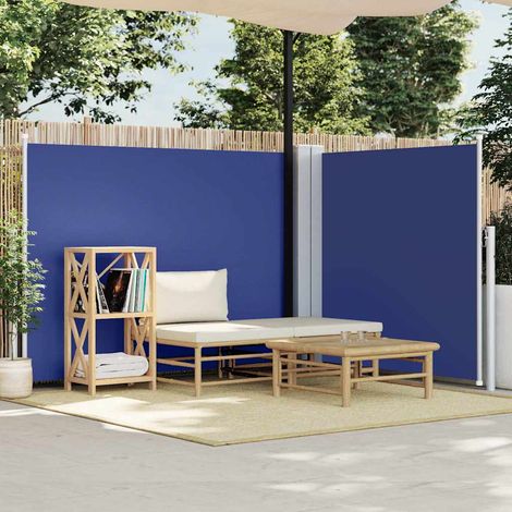 Auvent latéral rétractable-Store banne rétractable Bleu 140 x 600 cm 965064 (1/5)