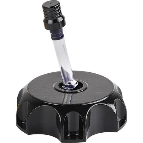 Bouchon Carburant - Réservoir Moto - Aluminium CNC Et PVC - Pour Motos 50cc À 250cc - Noir - 1 Pièce (1/2)
