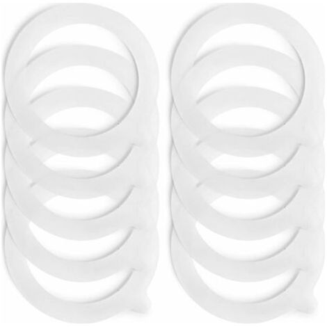 Lot de 10 Joints D'éTanchéIté de Rechange en (Blanc) Silicone Pour Bocaux Mason 69 X 94 mm