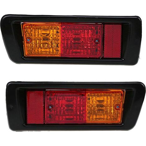 Luces de freno traseras izquierda y derecha con bombillas, adecuadas para Toyota Land Cruiser Prado FJ90/95 1996-2002, luz trasera de parachoques (1/5)