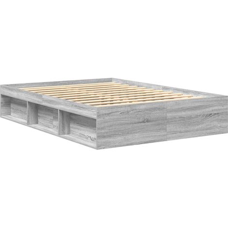 Estructura de cama gris Sonoma 150x200 cm vidaXL
