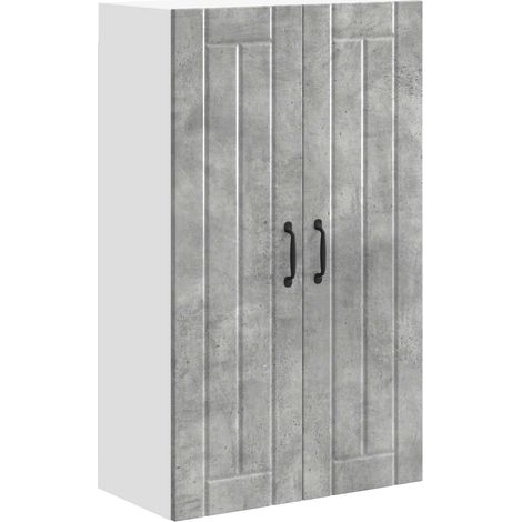 Maison Exclusive - Armadietto a muro LUCCA Grigio Cemento 60 x 31 x 100 cm
