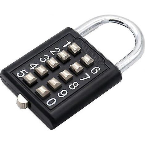 1 cadenas à combinaison noir, 5 serrures fixes pour casier de salle de sport (1/5)