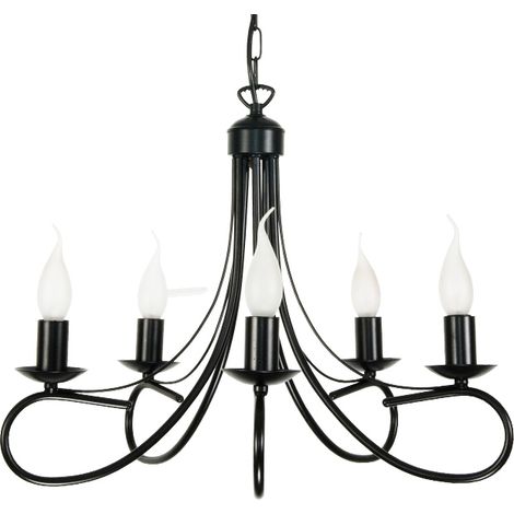 Suspension, lustre, chandelier, magma noir 13-930