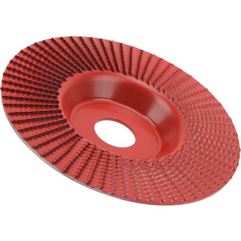 Disque de ponçage bois 125mm carbure de tungstène, accessoire de sculpture pour travail du bois, rouge (1/5)