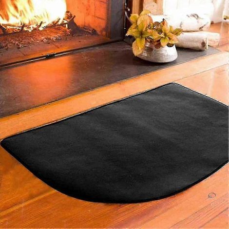 Tapis ignifugé en fibre de verre pour protéger le foyer de votre cheminée intérieure : durable et sûr pour les zones de cheminée. (1/4)