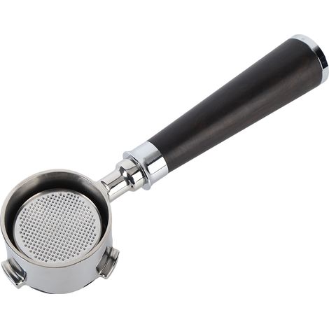 Porte-filtre à café sans fond, sans rouille, avec poignée en bois et panier en acier inoxydable pour machine à café de type C (1/5)