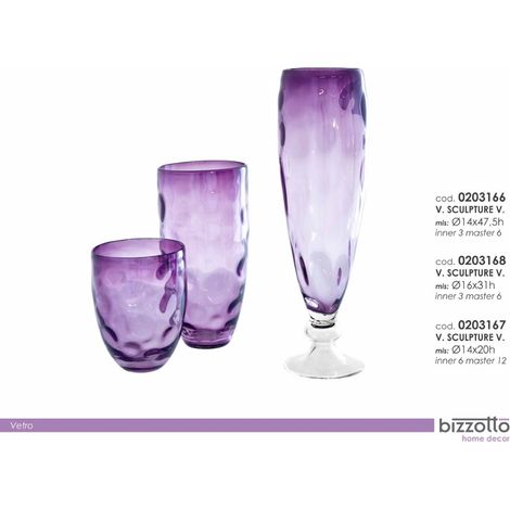 Vaso sculpture viola h.20 - bizzotto (1/2)