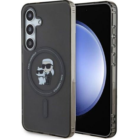 Karl Lagerfeld IML Karl & Choupette Glitter MagSafe - Samsung Galaxy S24 Hülle (Schwarz) (1/5)