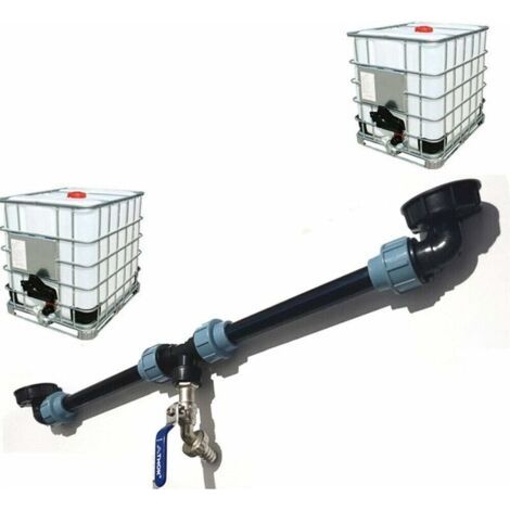 Kit de connexion de réservoir IBC, raccord tandem pour 2 connexions de réservoir, adaptateur de réservoir pour la maison et le jardin