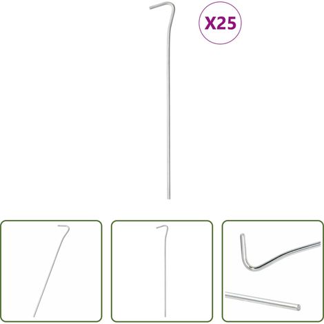 Camping - Zeltheringe 25 Stk. 23 cm Ø4 mm Verzinkter Stahl (1/5)
