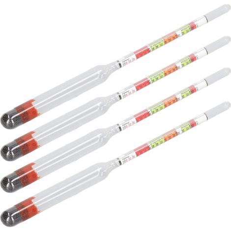 Lot de 10 densimètres en verre à triple échelle pour tester bière et vin, instrument de mesure pour maison et cave (1/5)