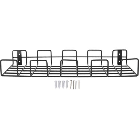 étagère rangement-Étagère murale pour outils de jardin en métal de 40 cm avec organiseur d'outils et râtelier pour tuyaux avec fixation par vis (1/5)