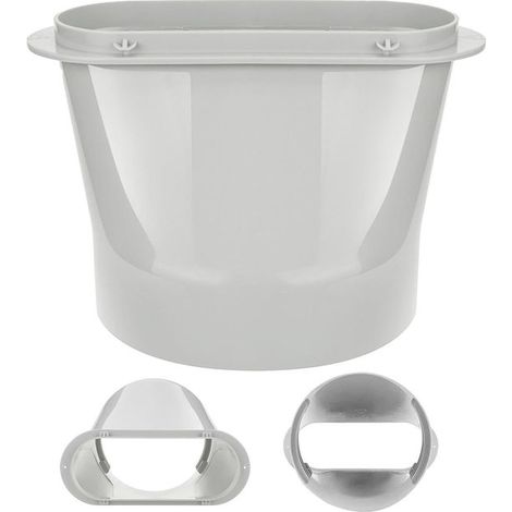Conector de manguera de escape para aire acondicionado portátil, Acoplador de manguera aire acondicionado ABS kit interfaz conducto 130 mm 150 mm (1/5)
