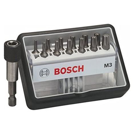 Set di bit di avvitamento Set robusto linea m extra-hard. 12 + 1 pezzo. 25 mm. Torx. (1/3)