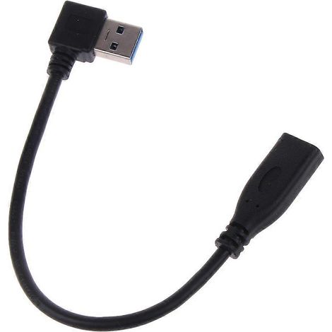 Adaptateur coudé USB 3.1 vers USB-A de 20 cm, câble convertisseur de données et de charge (1/5)