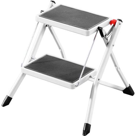 SGABELLO APRIBILE GRADINO CON TAPPETINO 'KLOSE' 2 gradini - aperto cm. 49 x 48,8 x h.44,5