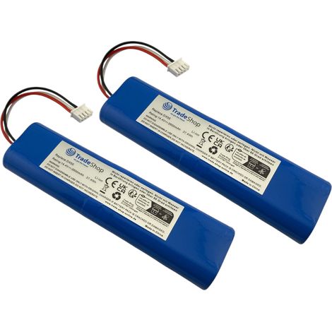 2x Trade-Shop Li-Ion Akku 14,4V / 2600mAh für Ecovacs S01-LI-148-2600, S01-LI-148-2800, S01-LI-148-3200, S01-LI-148-3400, S01-LI-148-3500