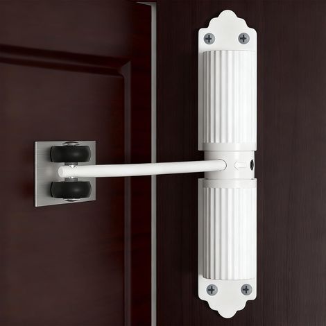 Ferme-porte automatique pour portes intérieures, fermeture de porte à ressort - Convient pour portes de chambre à fermeture gauche et droite - Vis de ferme-porte de jardin (1/5)