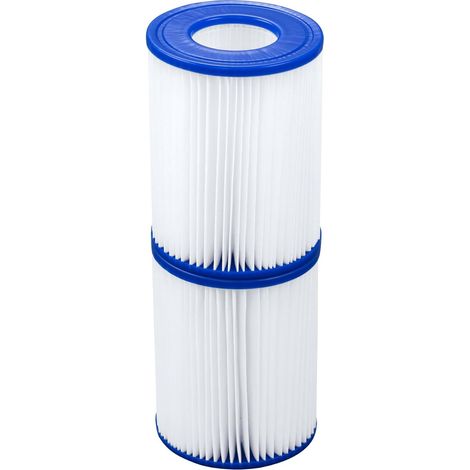 Cartouche filtrante Bestway Flowclear Type II, filtre pour piscine et spa Bestway, installation facile, filtre de nettoyage pour piscine, lot de 2 (1/5)