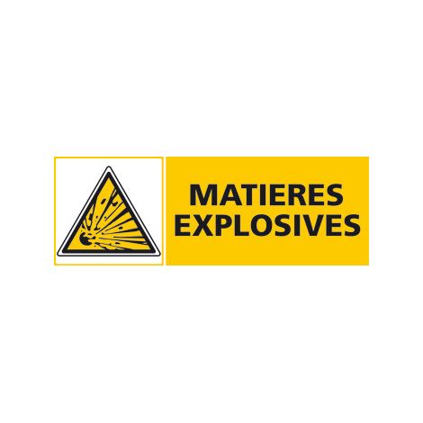 Panneau MATIERES EXPLOSIVES (C0418) - Adhésif - 210 x 75 mm