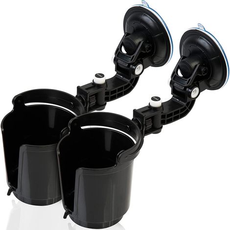 Auto-Getränkehalter, schwarzer, selbstklebender, faltbarer und verstellbarer Getränkehalter mit Saugnapf. (1/4)