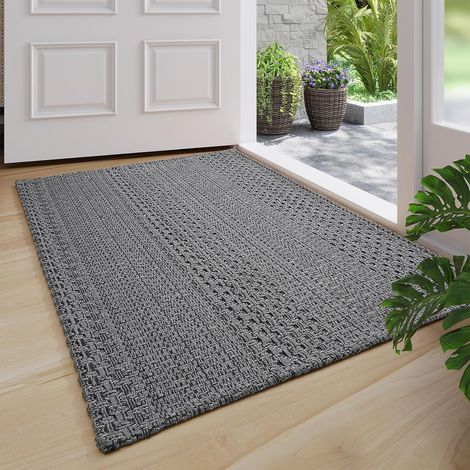 Tapis Cuisine Lavable 60x90cm, Tapis de Salon en Coton, Tapis Couloir en Machine, Facile à Nettoyer pour Couloir, Buanderie, Chambres à Coucher, Passage, Gris (1/5)