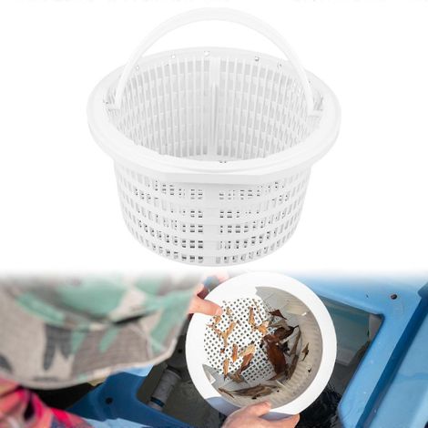 Panier de rechange pour skimmer de piscine de 19 cm, robuste et durable, élimine efficacement les débris et protège la pompe à eau. (1/5)