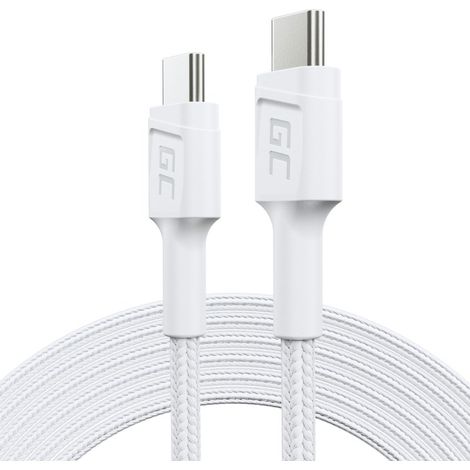 Green Cell PowerStream - Kabel USB-C - USB-C 200 cm Power Delivery 60W, QC 3.0 (weiß) (1/4)