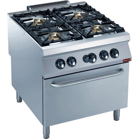 Fourneau à gaz 4 feux à four GN 2/1 - Diamond (1/3)