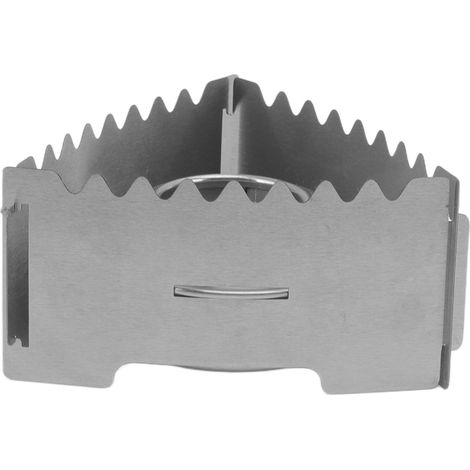 Réchaud de camping portable d'extérieur en acier inoxydable, mini réchaud de randonnée pour le camping, la randonnée et les barbecues. (1/5)