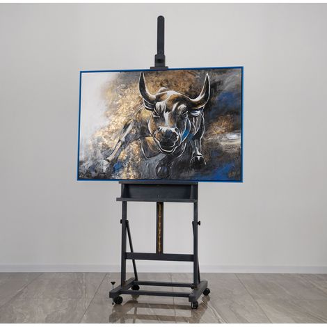 Gemälde Symbol der Furchtlosigkeit Rahmen Blau 120x80 cm (1/5)
