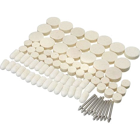 Kit de 88 pièces pour polissage et lustrage, avec roues en coton, accessoires pour résine, argile polymère, bois et aluminium (1/5)