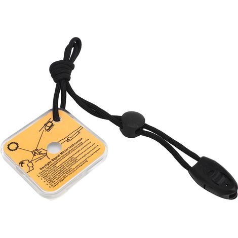 Miroir de signalisation de survie avec sifflet intégré et cordon pour randonnée et camping (1/5)