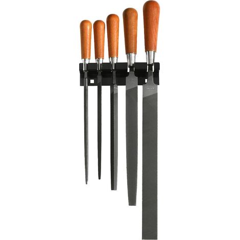 Facom – Jeu de 5 limes d'atelier manuelles seconde coupe – Pour bois dur – Coupe nette sans éclat – Outil professionnel