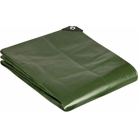 Bâche de protection 2x2m qualité premium VERTE - résistante aux UV, imperméable et lavable (1/5)