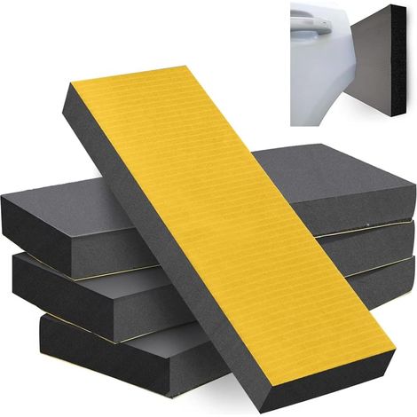 Lot de 4 protections murales autocollantes pour garage - 30 x 10 x 3 cm - Protection murale de porte de voiture - Protection de porte de garage - Pour portes de voiture, garages et carport (1/5)