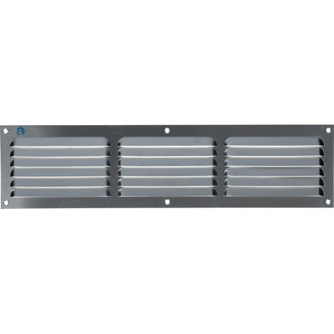 Grille estampée 436 largeur 400mm hauteur 100mm anodisé argent - RENSON - 8715