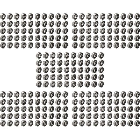 250 roulements à billes étanches ABEC-5 608 2RS, gorge profonde, en acier au carbone, 8 x 22 x 7 mm (1/5)