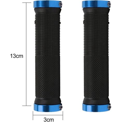 Manopole per bicicletta, manopole per mountain bike, manopole rotonde in alluminio con fissaggio a morsetto, accessori per bicicletta (1/5)