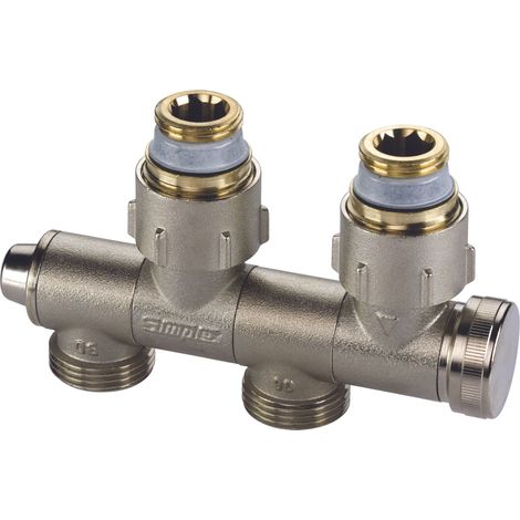 Bloc de vannes universel U1 1/2" (10026) pour radiateurs à vannes