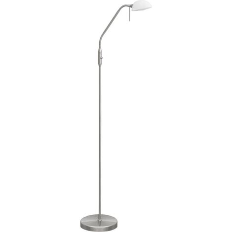 Lámpara de pie para salón modelo Jacobo niquel satinado 170 cm(alto) 30 cm(ancho) 64 cm(fondo). (1/2)