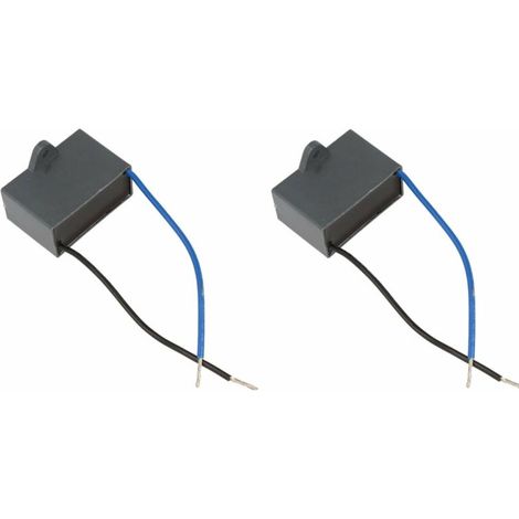 – Condensateur CBB61 2x 3uF 450V – 2 fils 100mm – Accessoire moteur électrique pour démarrage compresseur et pompe à eau