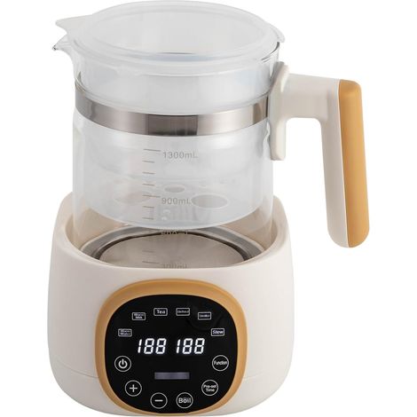 Chauffe-biberon bébé bouilloire avec réglage de la température 72 heures Thermostat Préparateur de biberon chauffe-biberon pour bébé thé café 1.3 L bouilloire pour bébé (1/5)